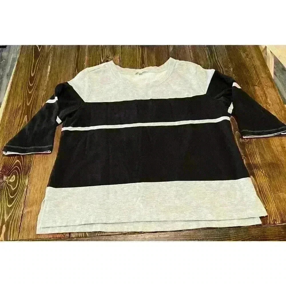 Womens Gap Sz XL Pullover Top 3/4 Sleeves Bulky Cropped Style